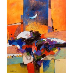 Zohaib Rind, 36 x 48 Inch, Acrylic on Canvas, Abstract Painting, AC-ZR-315